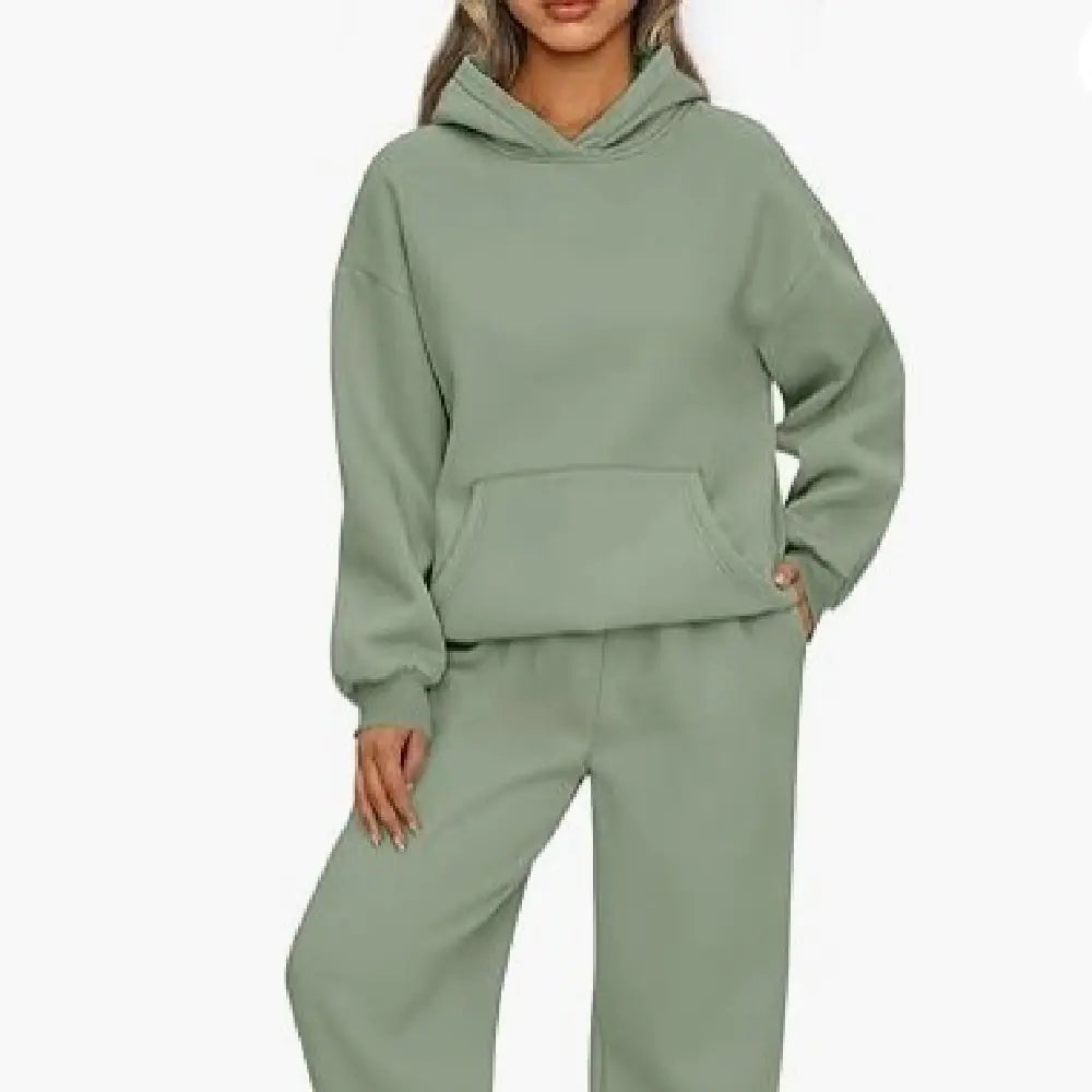 Women's Casual Hoodie & Sweatpants Set